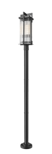 Z-Lite Fortis 2 Light Outdoor Post Mounted Fixture in Sand Black (5031PHBR-5012P-BK)
