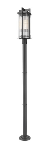 Z-Lite Fortis 2 Light Outdoor Post Mounted Fixture in Sand Black (5031PHBR-567P-BK)