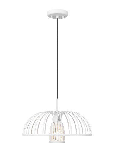 Z-Lite Valencia 1 Light Pendant in Texture White (623P16-TXWH)