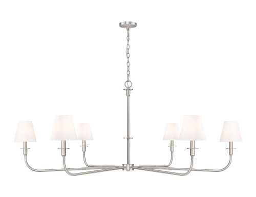Z-Lite Tova 6 Light Chandelier in Brushed Nickel (3049-62BN)