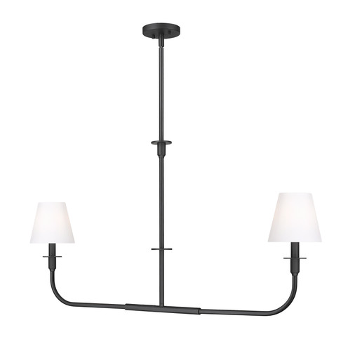 Z-Lite Tova 2 Light Linear Chandelier in Matte Black (3049-42L-MB)