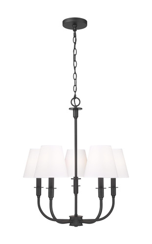 Z-Lite Tova 5 Light Chandelier in Matte Black (3049-18C-MB)