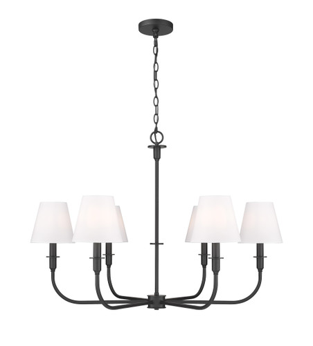 Z-Lite Tova 6 Light Chandelier in Matte Black (3049-32MB)