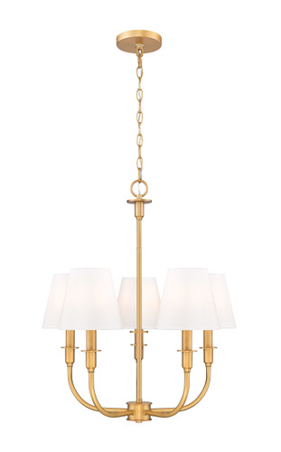 Z-Lite Tova 5 Light Chandelier in Rubbed Brass (3049-18C-RB)