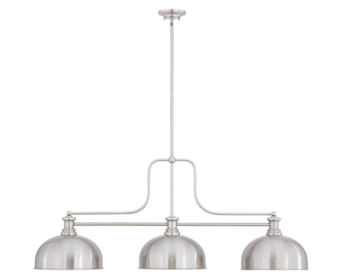 Z-Lite Melange 3 Light Billiard in Brushed Nickel (725-3BN-D13BN)