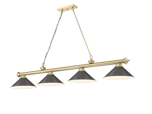 Z-Lite Cordon 4 Light Billiard in Heritage Brass (2306-4HBR-BRZ15)