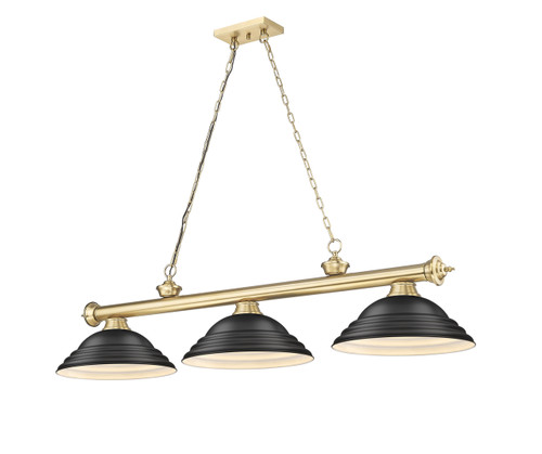 Z-Lite Cordon 3 Light Billiard in Heritage Brass (2306-3HBR-SMB)