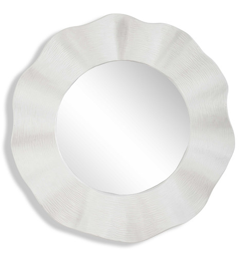 Uttermost Wave Length Round White Mirror (08286)