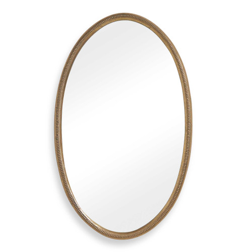 Uttermost Ellis Beaded Brass Oval Mirror (08356)