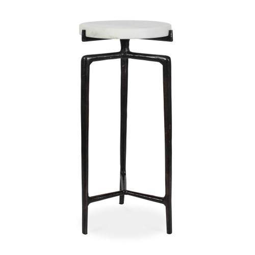 Uttermost Tobias White Marble Slab Drink Table (50574)