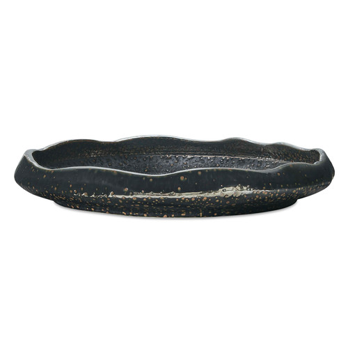 Uttermost Stardust Ripple Indoor-Outdoor Black Bowl (18332)