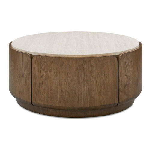 Uttermost Tindall Round Travertine Coffee Table (51137)