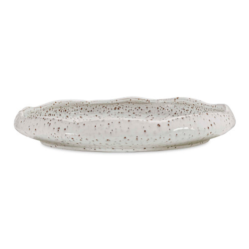 Uttermost Stardust Ripple Indoor-Outdoor White Bowl (18331)