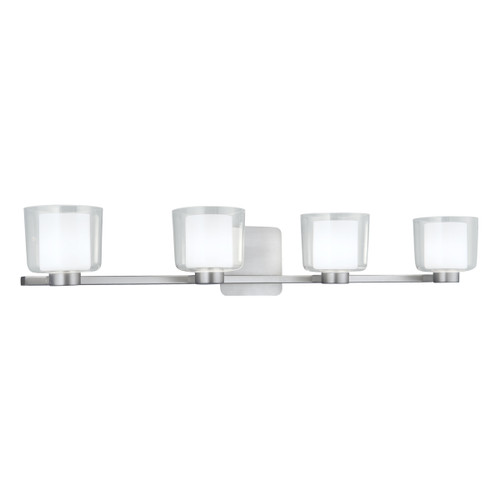 Alexus 4-Light Vanity Sconce - Brushed Nickel (5334-BN-CL)