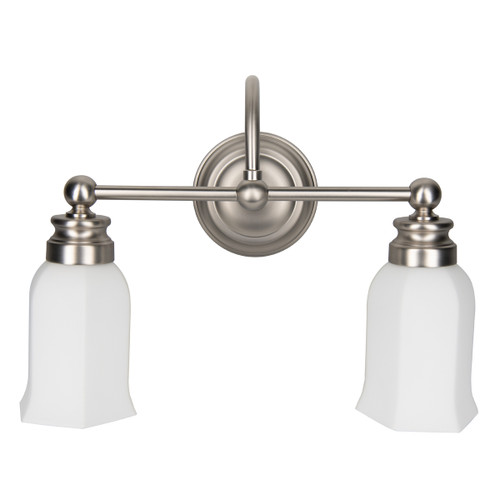 Emily 2 Light Sconce - Brushed Nickel (8912-BN-HXO)