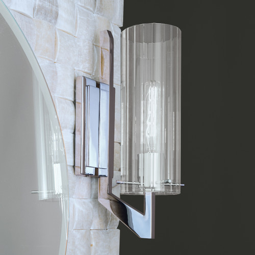 Faceted Sconce Vanity Light - Chrome (8143-CH-CL)