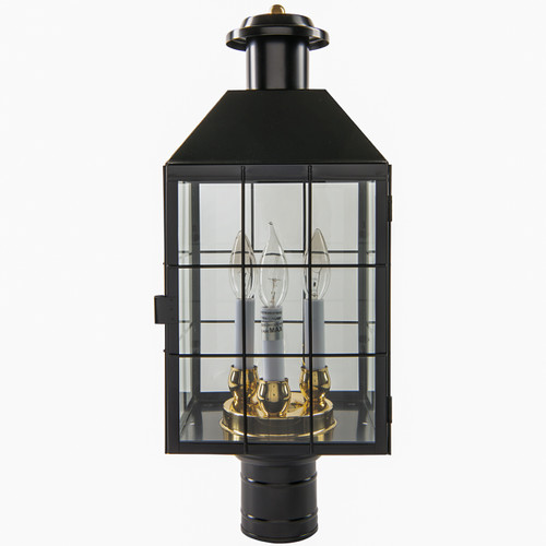 American Heritage Outdoor Post Lantern - Black (1056-BL-CL)