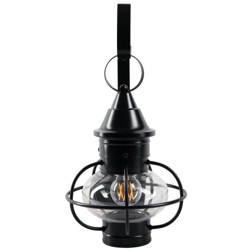 Classic Onion Outdoor Wall Light - Black With Clear Glass (1613-BL-CL)