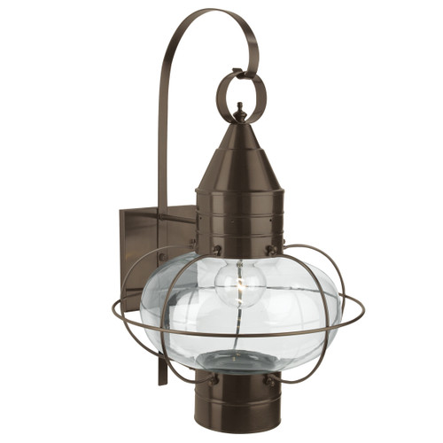 Classic Onion Large 1 Light Outdoor Sconce (1509-BR-CL)
