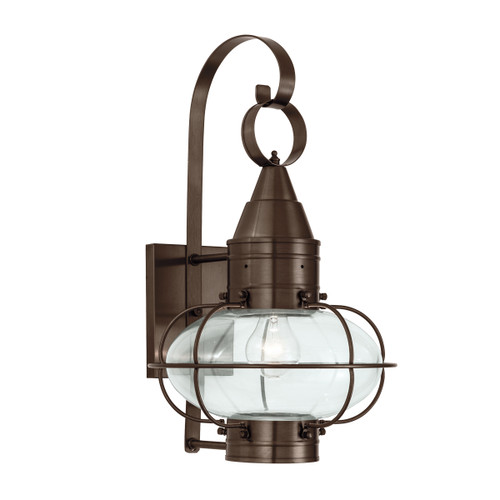 Classic Onion Outdoor Wall Light - Bronze with Clear Glass (1512-BR-CL)