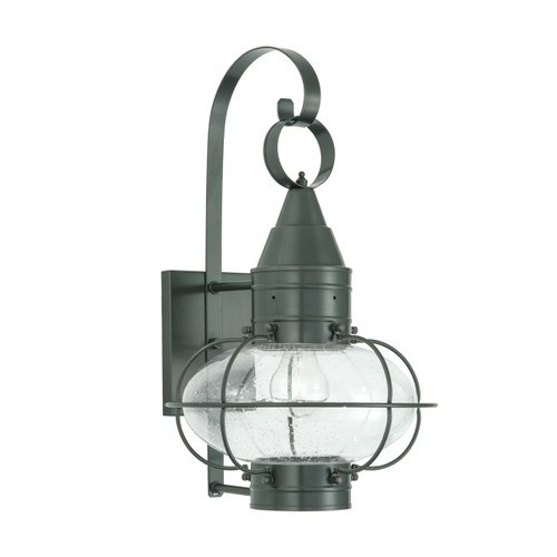 Classic Onion Outdoor Wall Light - Gun Metal with Seeded Glass (1512-GM-SE)