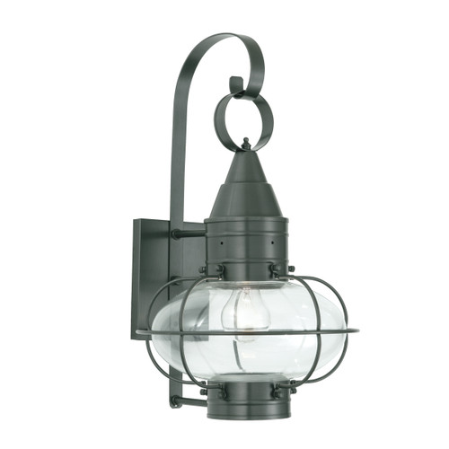 Classic Onion Outdoor Wall Light - Gun Metal with Clear Glass (1512-GM-CL)