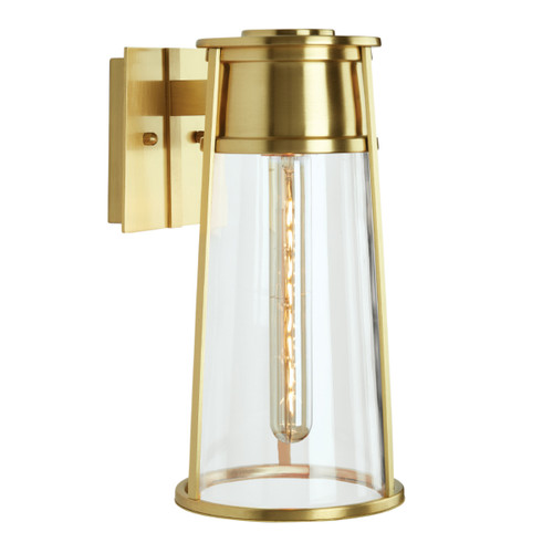 Cone Outdoor Wall Light - Satin Brass (1245-SB-CL)