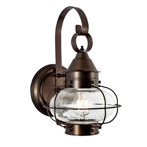 Cottage Onion Outdoor Wall Light - Bronze with Seeded Glass (1323-BR-SE)