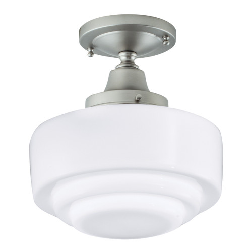 Schoolhouse 1 Light Indoor Flush Mount (5361F-BN-ST)