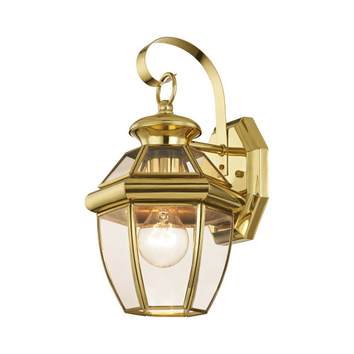 Monterey 1 Light Polished Brass Outdoor Wall Lantern (2051-02)