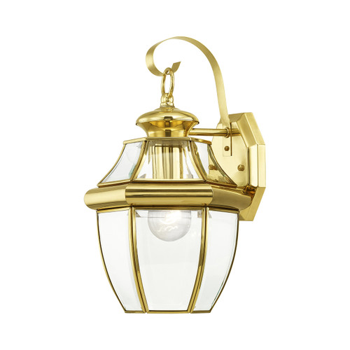 Monterey 1 Light Polished Brass Outdoor Wall Lantern (2151-02)