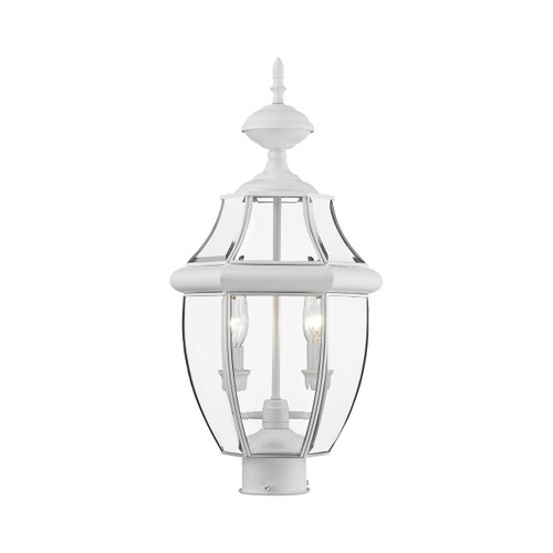 Monterey 2 Light White Outdoor Post Top Lantern (2254-03)