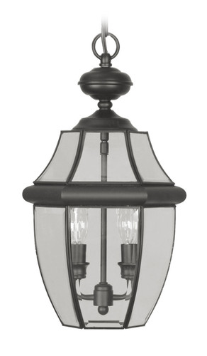 Monterey 2 Light Black Outdoor Pendant Lantern (2255-04)