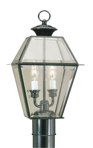 Westover 2 Light Black Outdoor Post Top Lantern (2284-04)