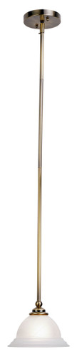 North Port 1 Light Mini Pendant In Antique Brass (4256-01)