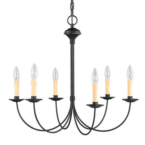 Heritage 6 Light Black Chandelier (4456-04)