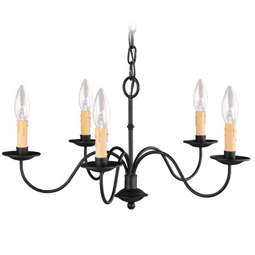 Heritage 5 Light Black Chandelier (4465-04)