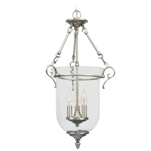 Legacy 3 Light Brushed Nickel Chain Lantern (5022-91)