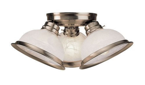 Home Basics 3 Light Brushed Nickel Ceiling Mount (8108-91)