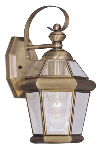 Georgetown 1 Light Antique Brass Outdoor Wall Lantern (2061-01)