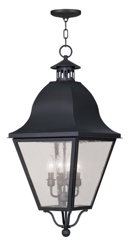 Amwell 4 Light Black Outdoor Pendant Lantern (2547-04)