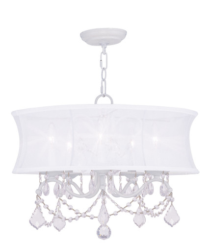 Newcastle 5 Light White Chandelier (6305-03)