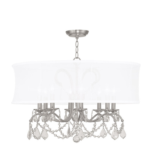 Newcastle 8 Light Brushed Nickel Chandelier (6308-91)