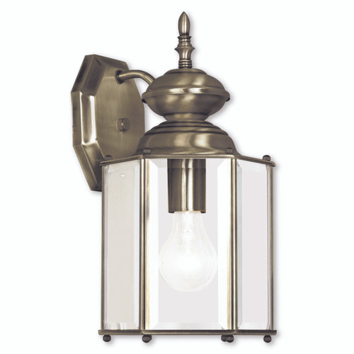 Outdoor Basics 1 Light Antique Brass Outdoor Wall Lantern (2007-01)