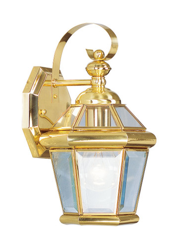 Georgetown 1 Light Polished Brass Outdoor Wall Lantern (2061-02)