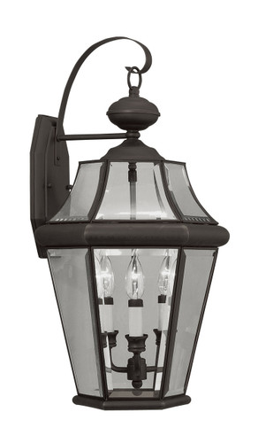 Georgetown 3 Light Bronze Outdoor Wall Lantern (2361-07)