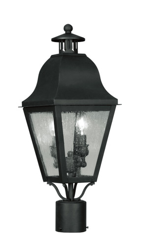 Amwell 2 Light Black Outdoor Post Top Lantern (2552-04)