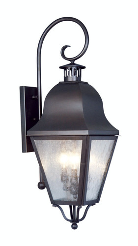 Amwell 3 Light Bronze Outdoor Wall Lantern (2555-07)