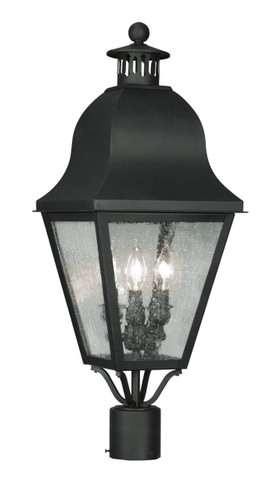 Amwell 3 Light Black Outdoor Post Top Lantern (2556-04)