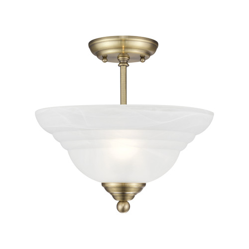 North Port 2 Light Antique Brass Ceiling Mount (4259-01)